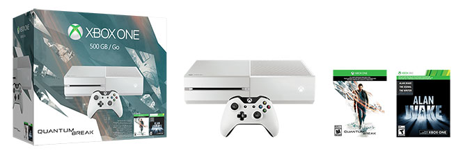 XboxOne_500GBWhiteConsole_QuantumBreak_US_CAN_Groupshot_RGB