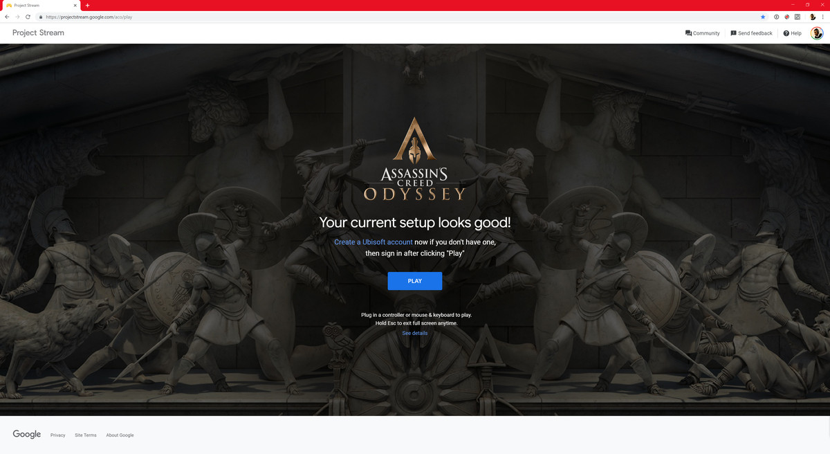 Assassin's Creed Odyssey در گوگل کروم
