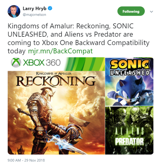https://twitter.com/majornelson/status/1068187922485006337