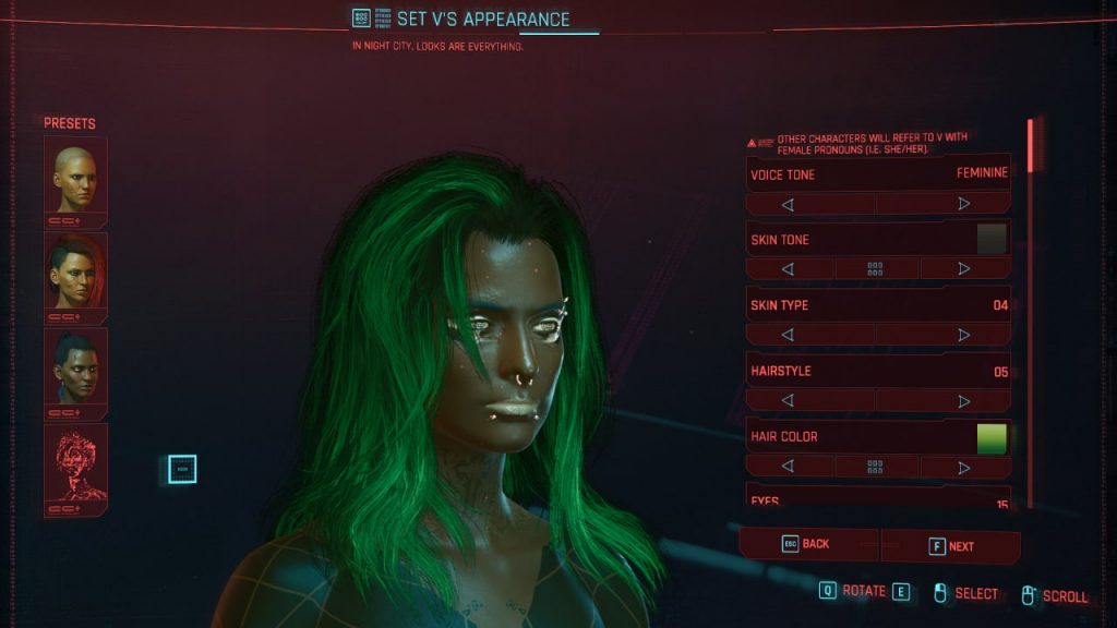 cyberpunk 2077 appearance