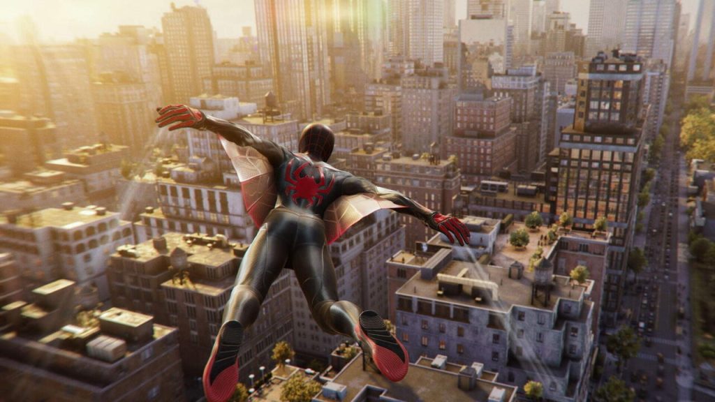 بازی Marvel's Spider-Man 2 تقریباً بر روی PS5 و PS5 Pro یکسان به نظر میرسید، اما من میتوانستم آسمانخراشهای دوردست را روی دستگاه دوم به وضوح بیشتری ببینم.