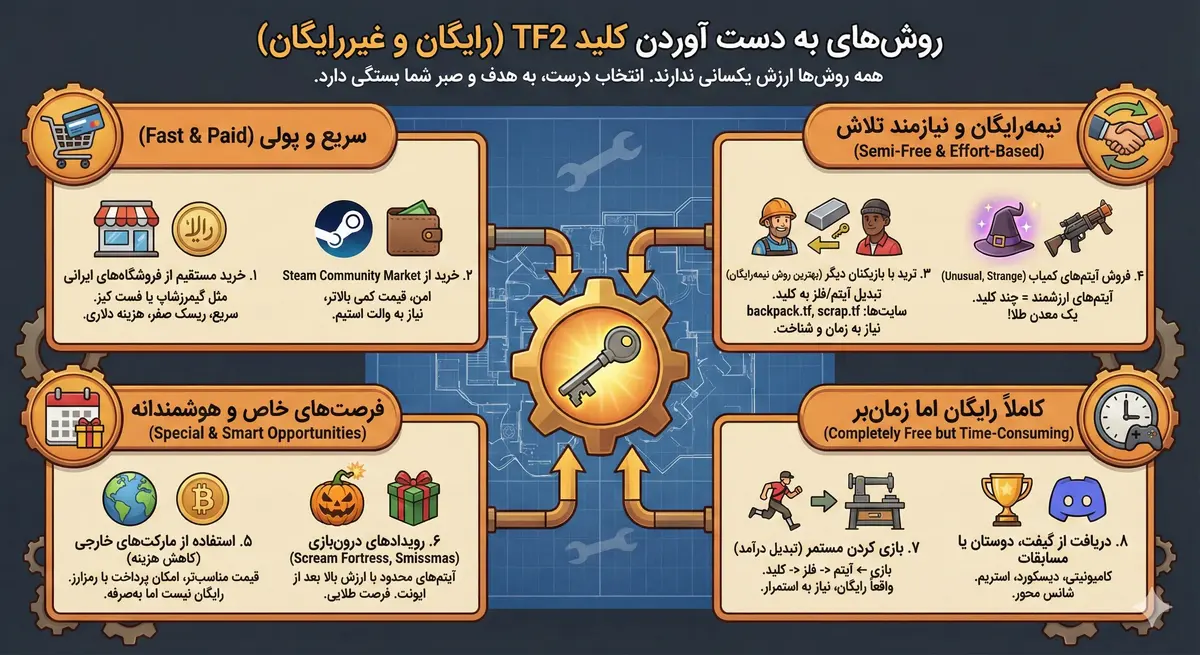 کلید TF2 چیست و چرا ارزش دارد؟
